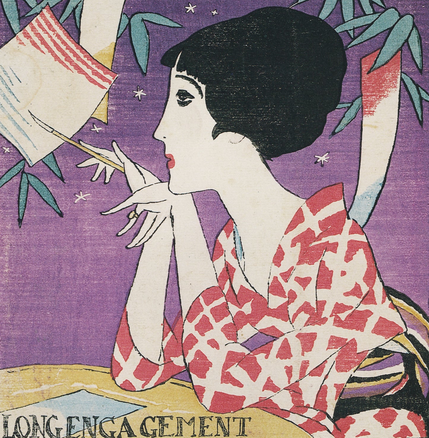 Yumeji’s Romance: Tanabata Night Whispers glossy mug - | Japanese Art Mug