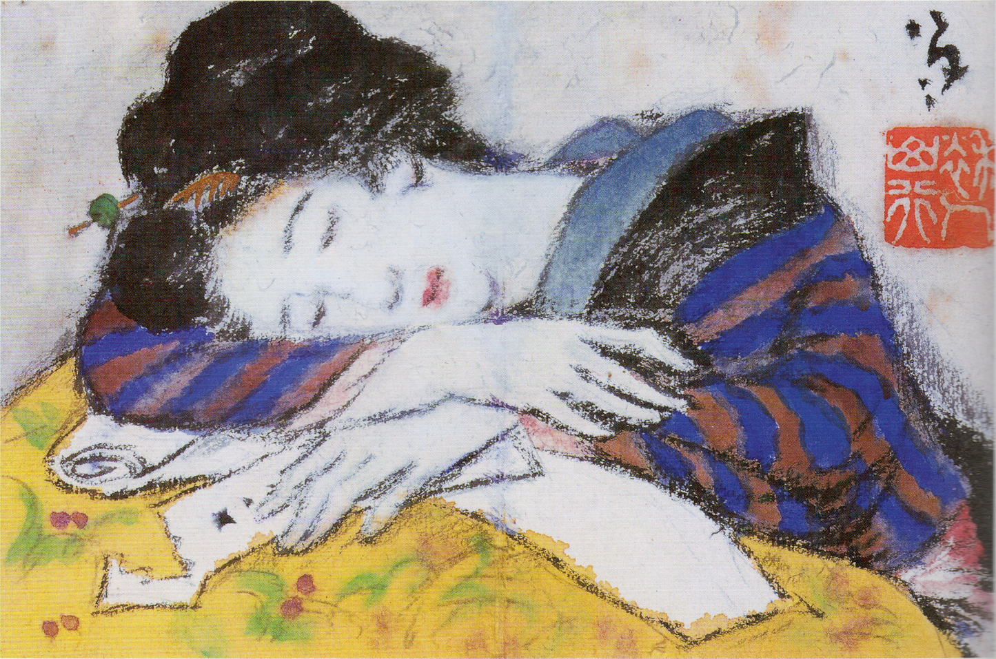 Yumeji’s Romance:LateTaishō-Dreaming_Woman glossy mug - | Japanese Art Mug