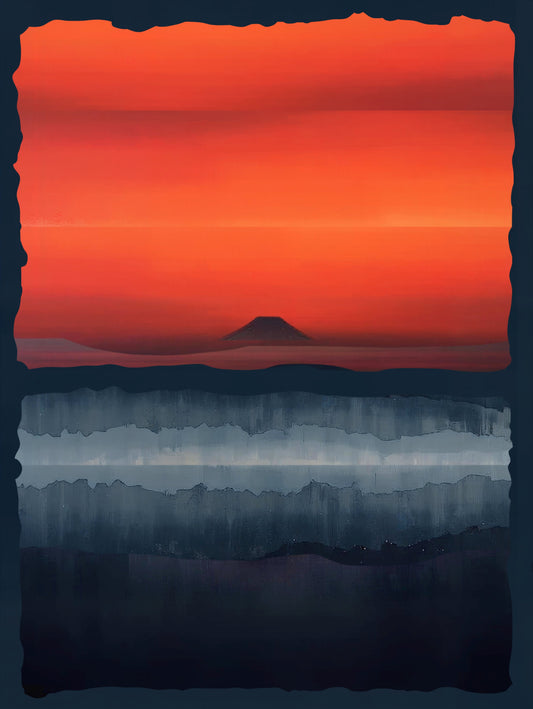Hokusai × Rothko – The Silent Horizon