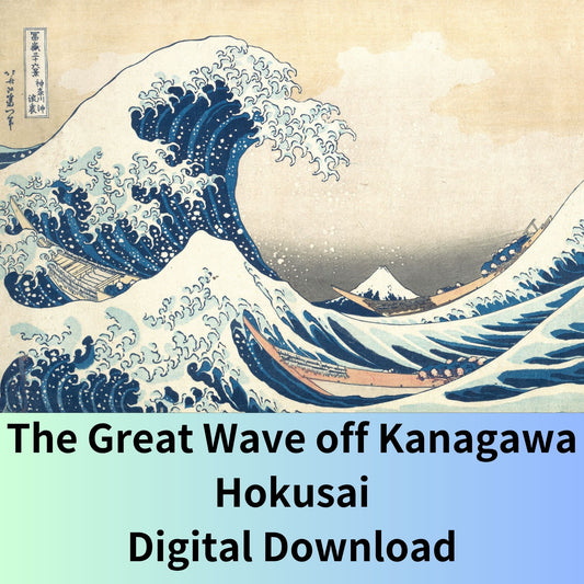 The Great Wave off Kanagawa Poster, Katsushika Hokusai Art Print, Japanese Ukiyo-e Wall Decor, High Resolution Digital Download -  | Japanese Art Digital Art