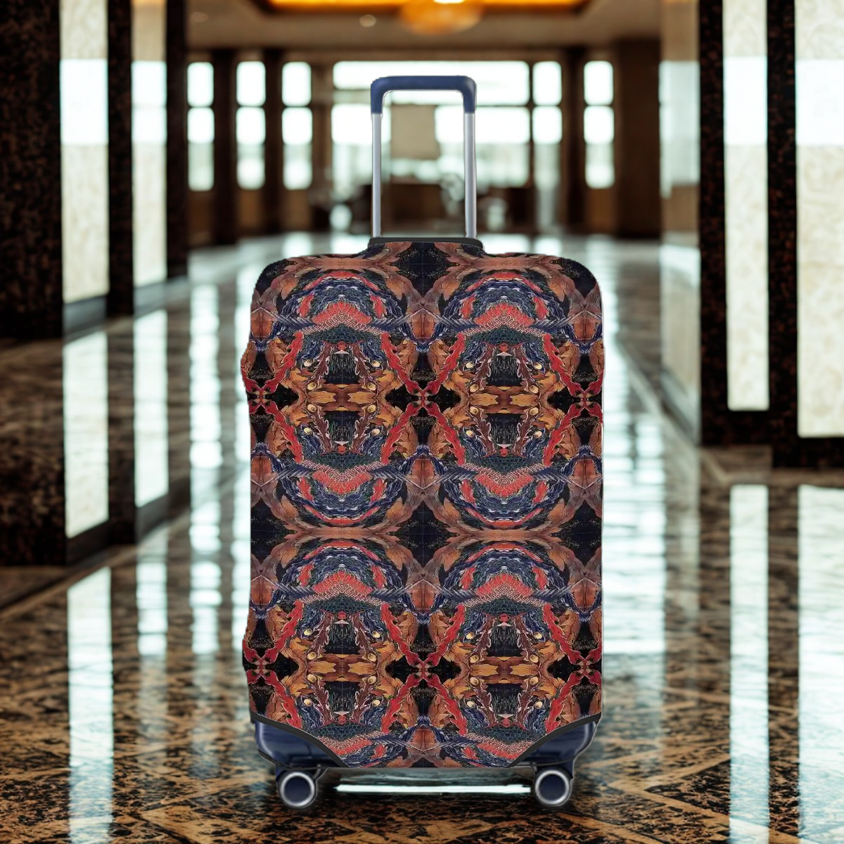 Lightweight Luggage Cover ー　Hokusai Phoenix – Japn Art Pattern