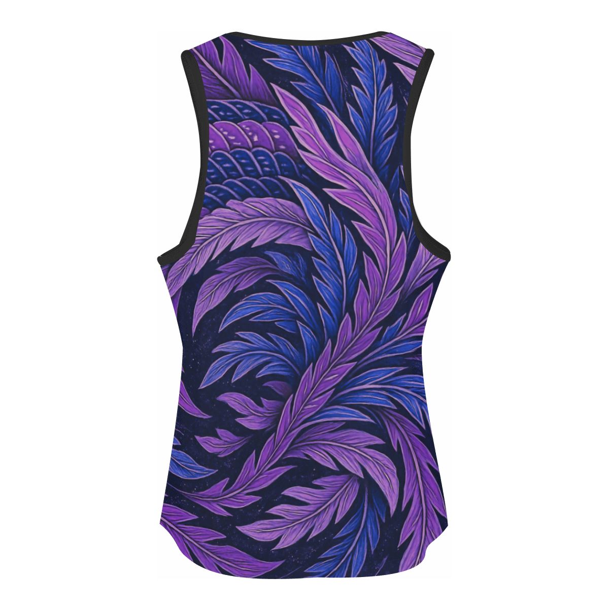 Sleeveless Workout Tops for Women – Hokusai Phoenix Feather Design | Japanese Art Activewear