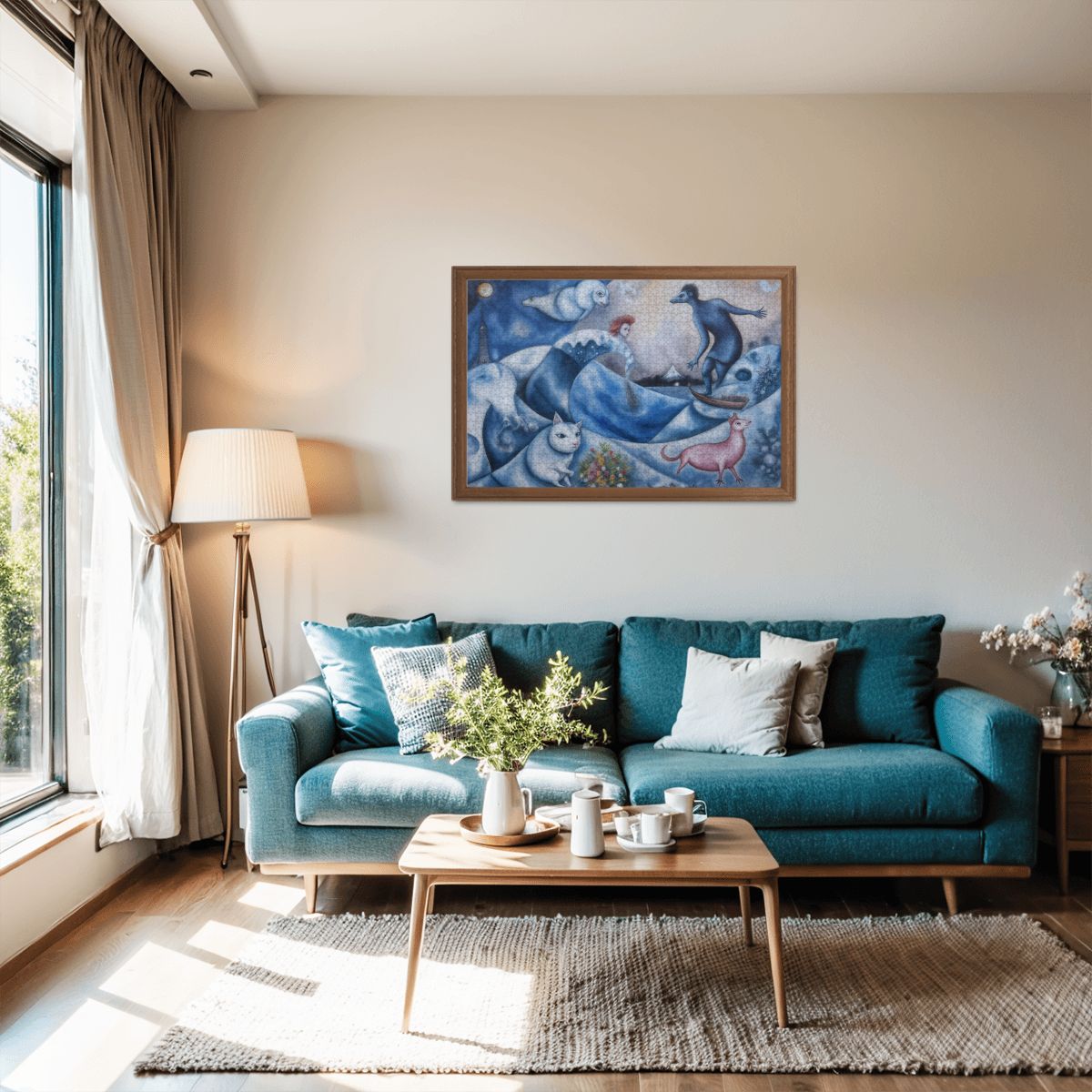 Wooden Jigsaw Puzzles 1000 pcs - Hokusai × Chagall – The Floating Wave of Memory -  | Japanese Art Jigsaw Puzzle