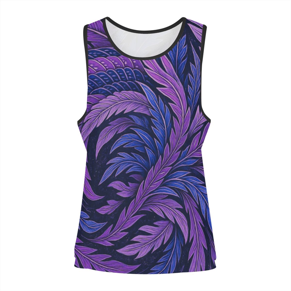 Sleeveless Workout Tops for Women – Hokusai Phoenix Feather Design | Japanese Art Activewear