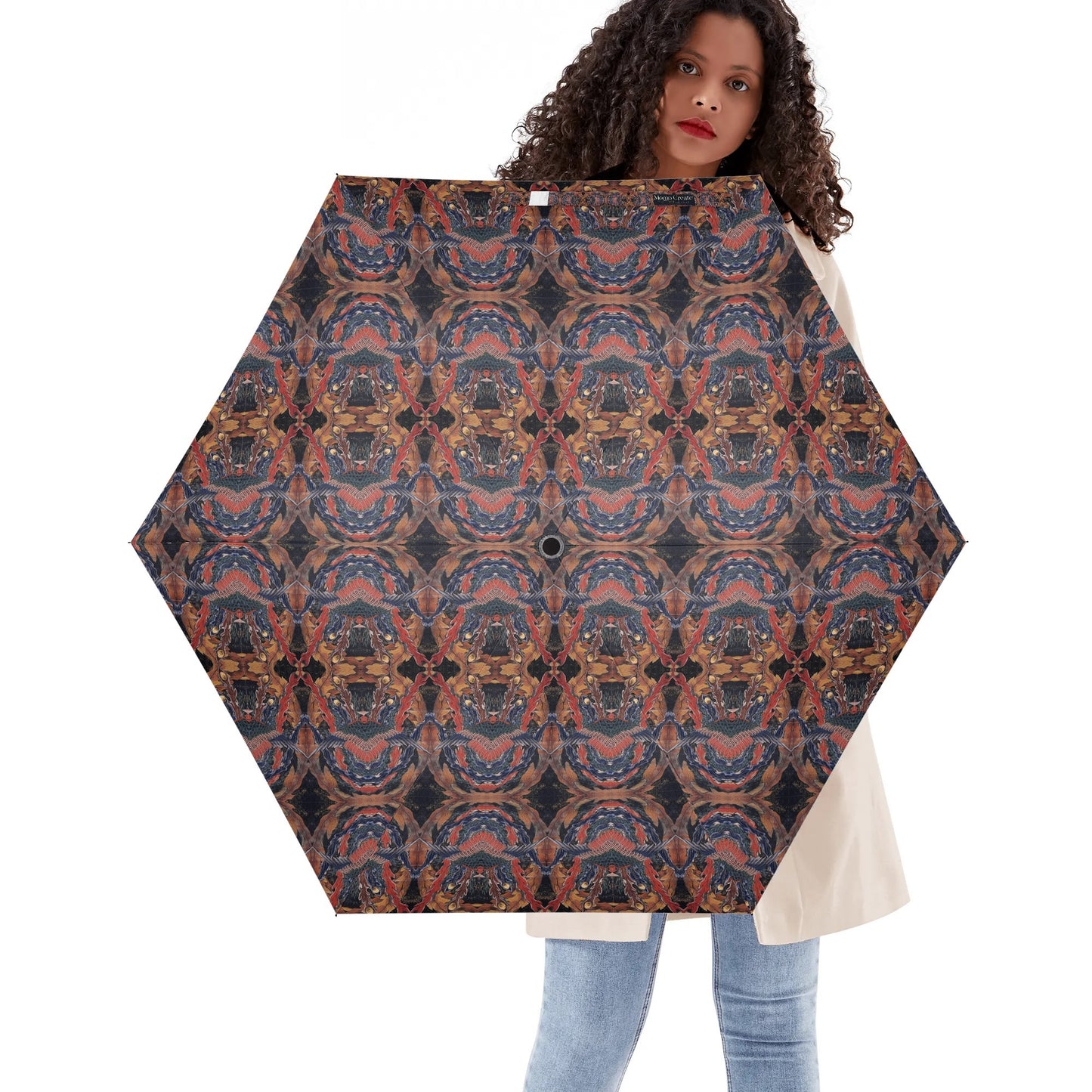 Hokusai-Inspired UV Protection & Waterproof Folding Umbrella – Unisex Sun and Rain Parasol, Japanese Art Print Lightweight Auto Open & Close -  | Japanese Art Umbrella