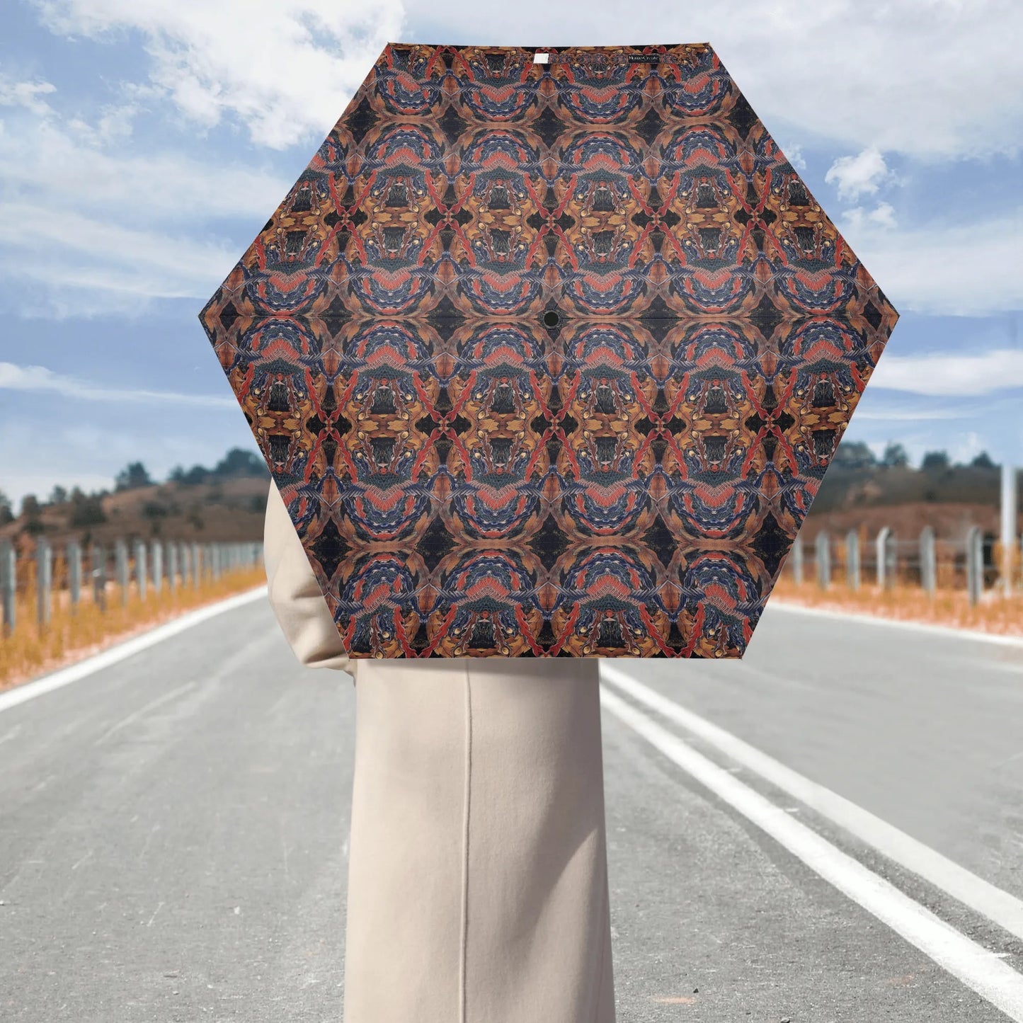 Hokusai-Inspired UV Protection & Waterproof Folding Umbrella – Unisex Sun and Rain Parasol, Japanese Art Print Lightweight Auto Open & Close -  | Japanese Art Umbrella