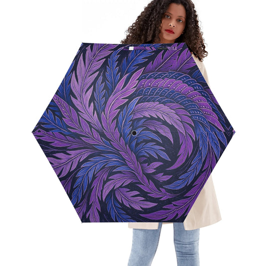 Hokusai-Inspired UV Protection & Waterproof Folding Umbrella – Unisex Sun and Rain Parasol, Japanese Art Print Lightweight Auto Open & Close -  | Japanese Art Umbrella