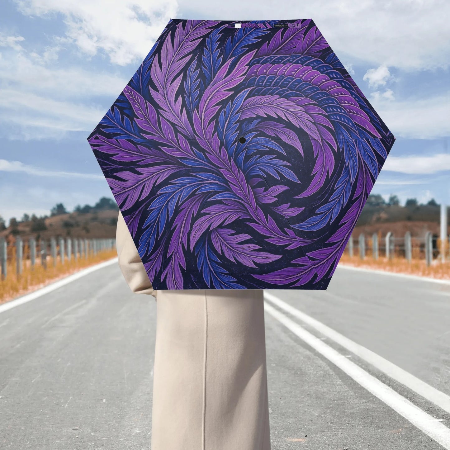 Hokusai-Inspired UV Protection & Waterproof Folding Umbrella – Unisex Sun and Rain Parasol, Japanese Art Print Lightweight Auto Open & Close -  | Japanese Art Umbrella