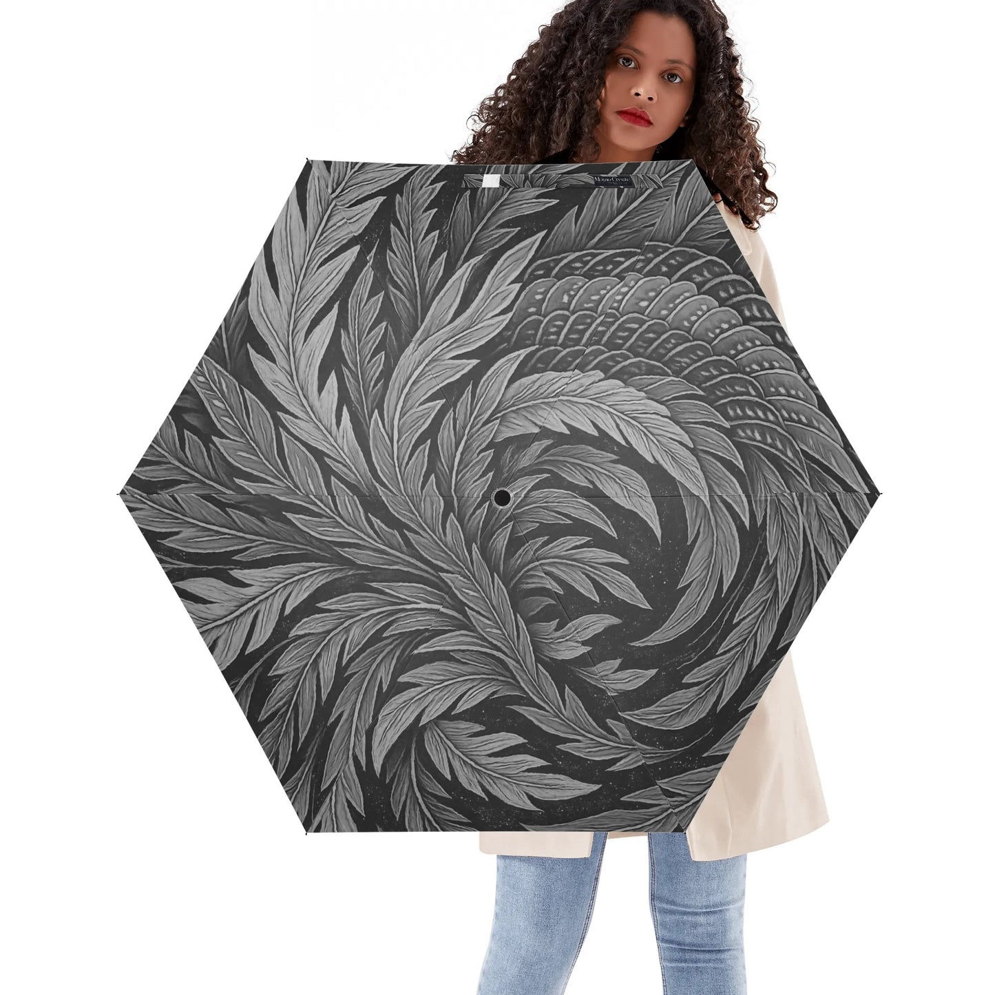 Hokusai-Inspired UV Protection & Waterproof Folding Umbrella – Unisex Sun and Rain Parasol, Japanese Art Print Lightweight Auto Open & Close -  | Japanese Art Umbrella