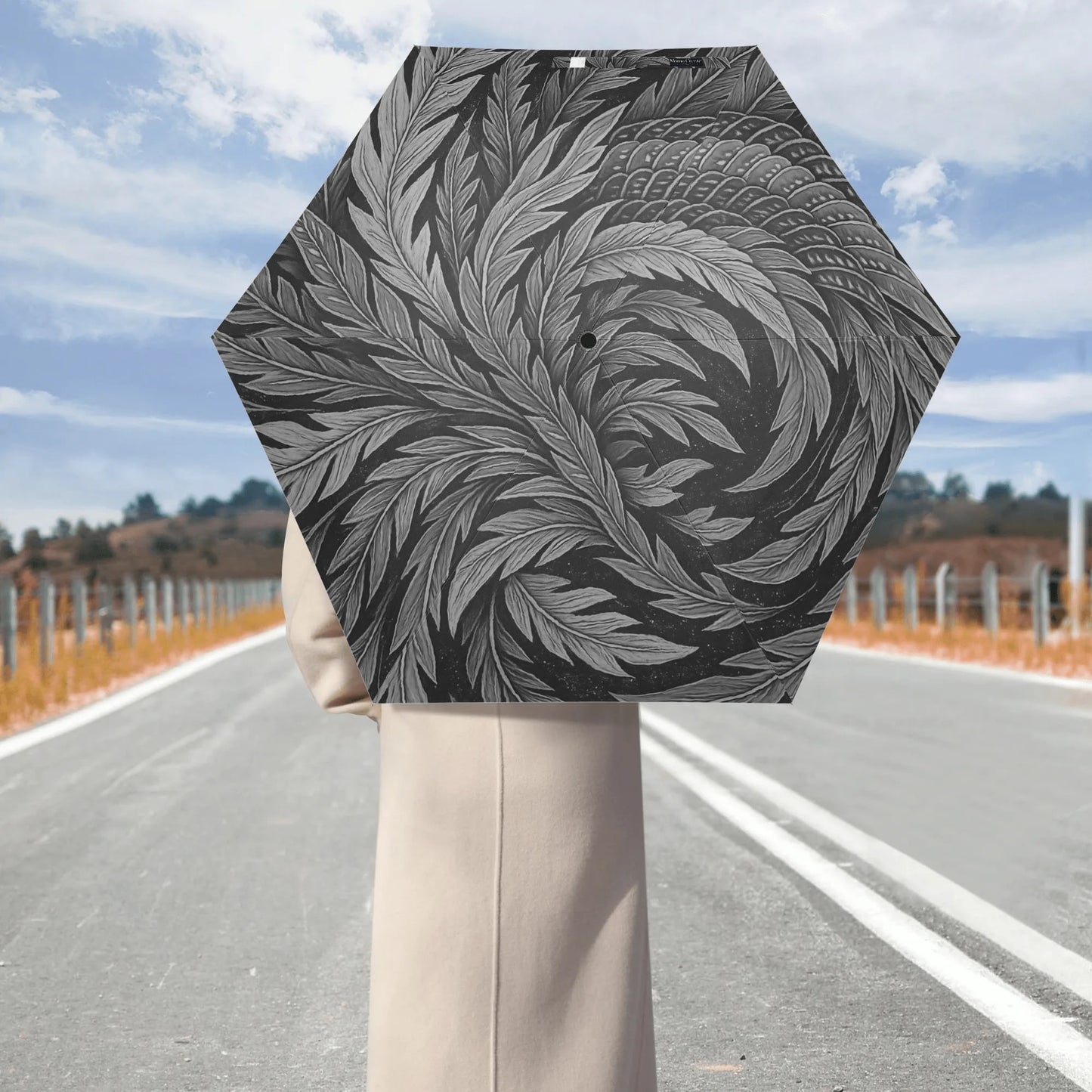 Hokusai-Inspired UV Protection & Waterproof Folding Umbrella – Unisex Sun and Rain Parasol, Japanese Art Print Lightweight Auto Open & Close -  | Japanese Art Umbrella