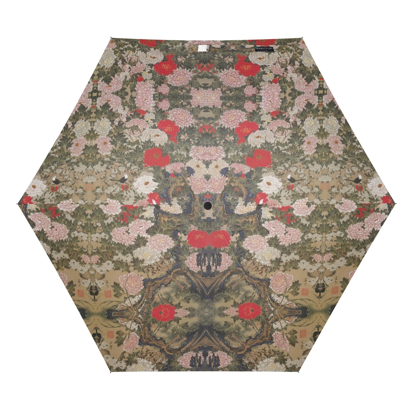 Where Flowers Whisper — Art Umbrella Inspired by Peonies and Birds by Ito Jakuchu (1765) – UV & Rain Protection -  | Japanese Art Umbrella