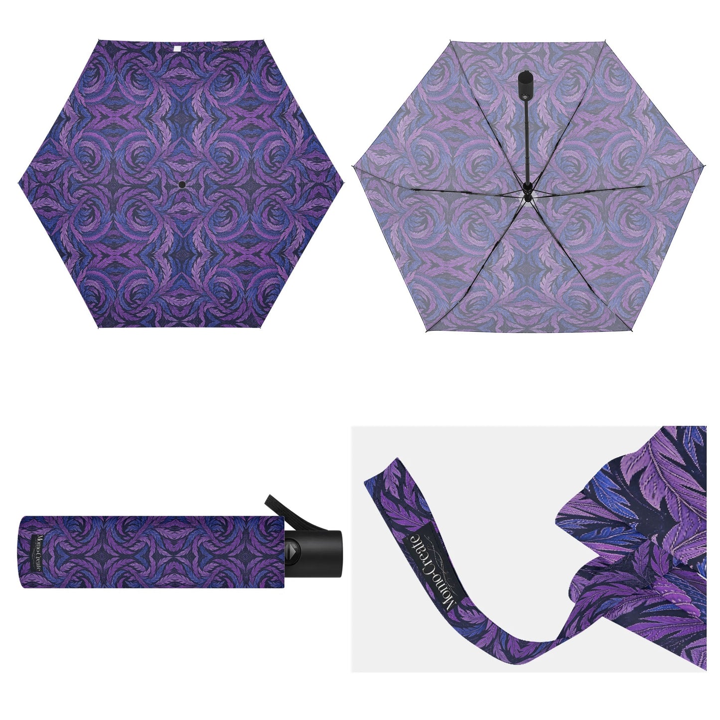 Hokusai-Inspired UV Protection & Waterproof Folding Umbrella – Unisex Sun and Rain Parasol,Japanese Art Lightweight Auto Open Close Umbrella -  | Japanese Art Umbrella