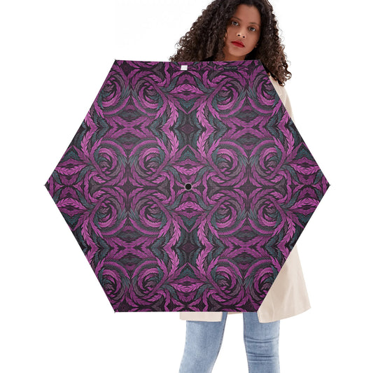 Hokusai-Inspired UV Protection & Waterproof Folding Umbrella – Unisex Sun and Rain Parasol,Japanese Art Lightweight Auto Open Close Umbrella -  | Japanese Art Umbrella