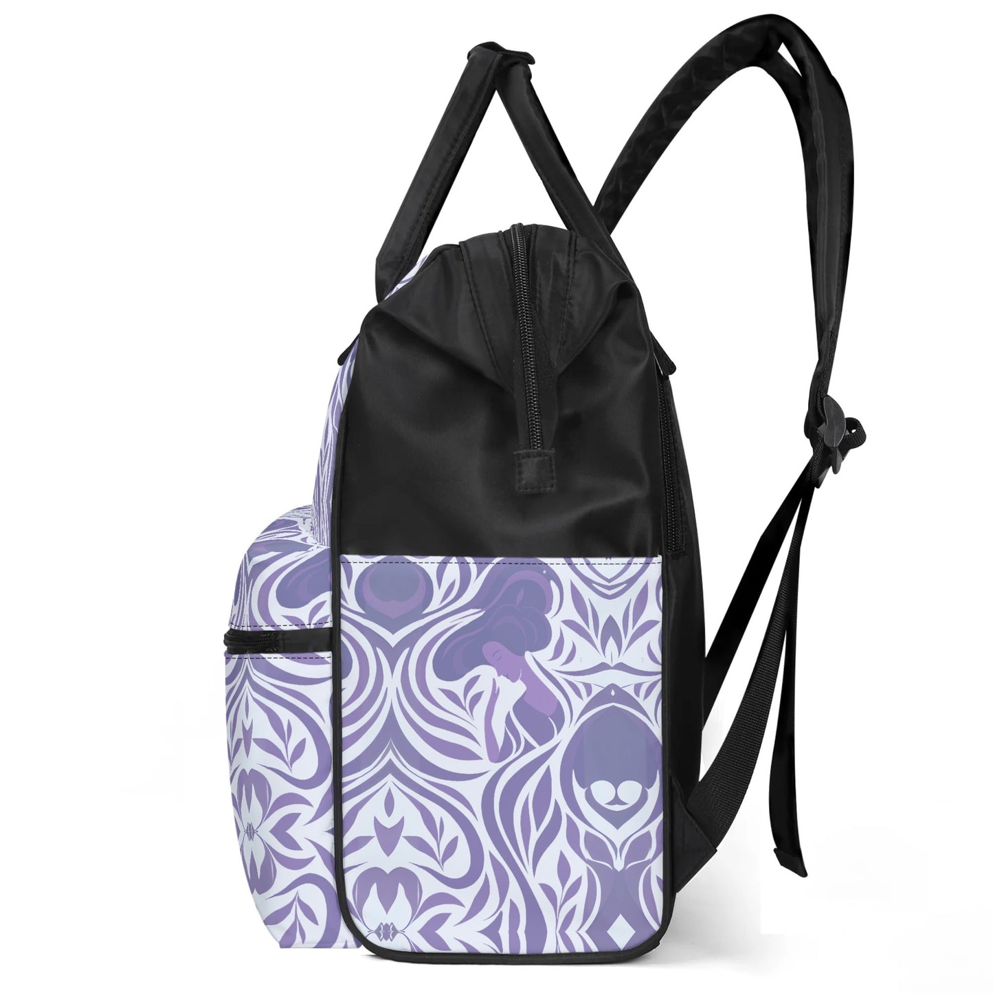 Yumeji Inspired Large Capacity Diaper Bag–Elegant Japanese Art Motif Bag Mummy Backpack Nursing Duckbilled Backpack -  | Japanese Art Backpack