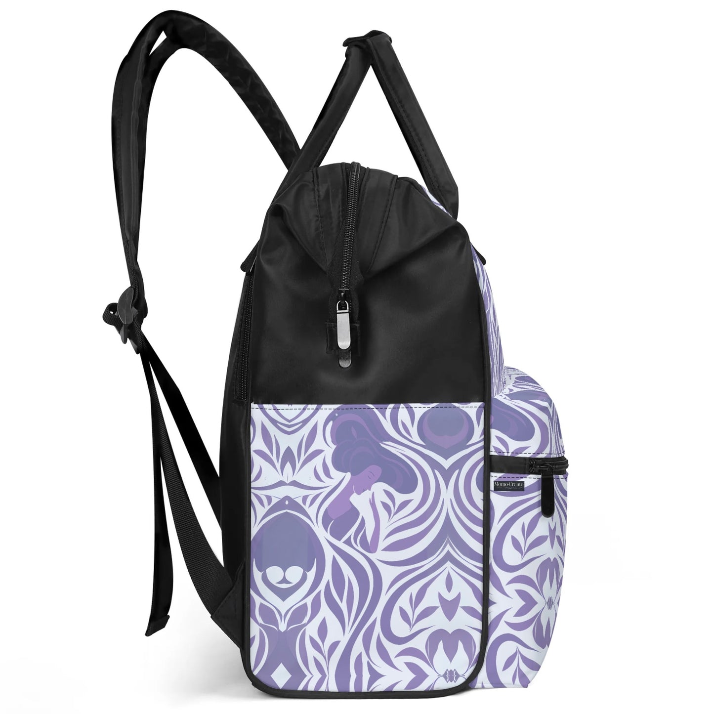 Yumeji Inspired Large Capacity Diaper Bag–Elegant Japanese Art Motif Bag Mummy Backpack Nursing Duckbilled Backpack -  | Japanese Art Backpack