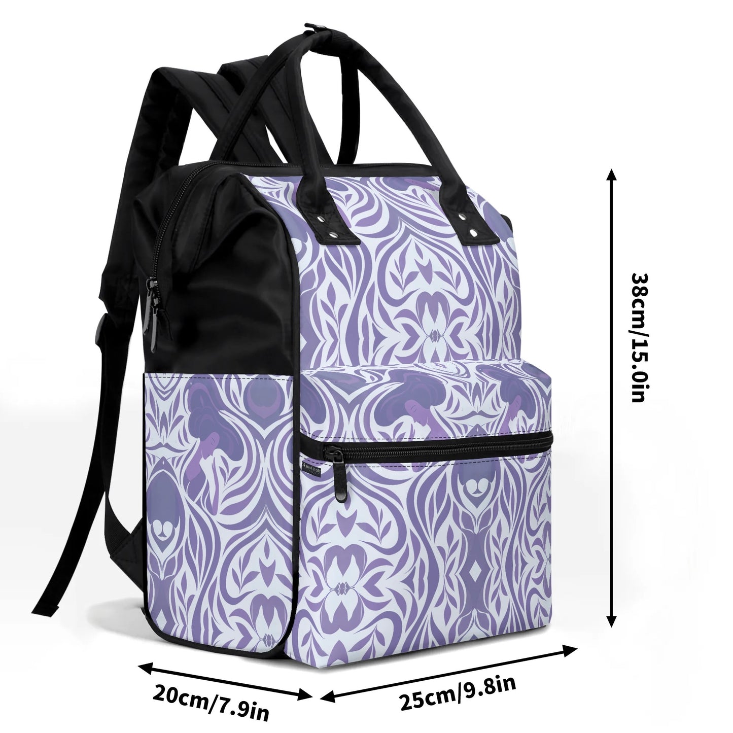 Yumeji Inspired Large Capacity Diaper Bag–Elegant Japanese Art Motif Bag Mummy Backpack Nursing Duckbilled Backpack -  | Japanese Art Backpack