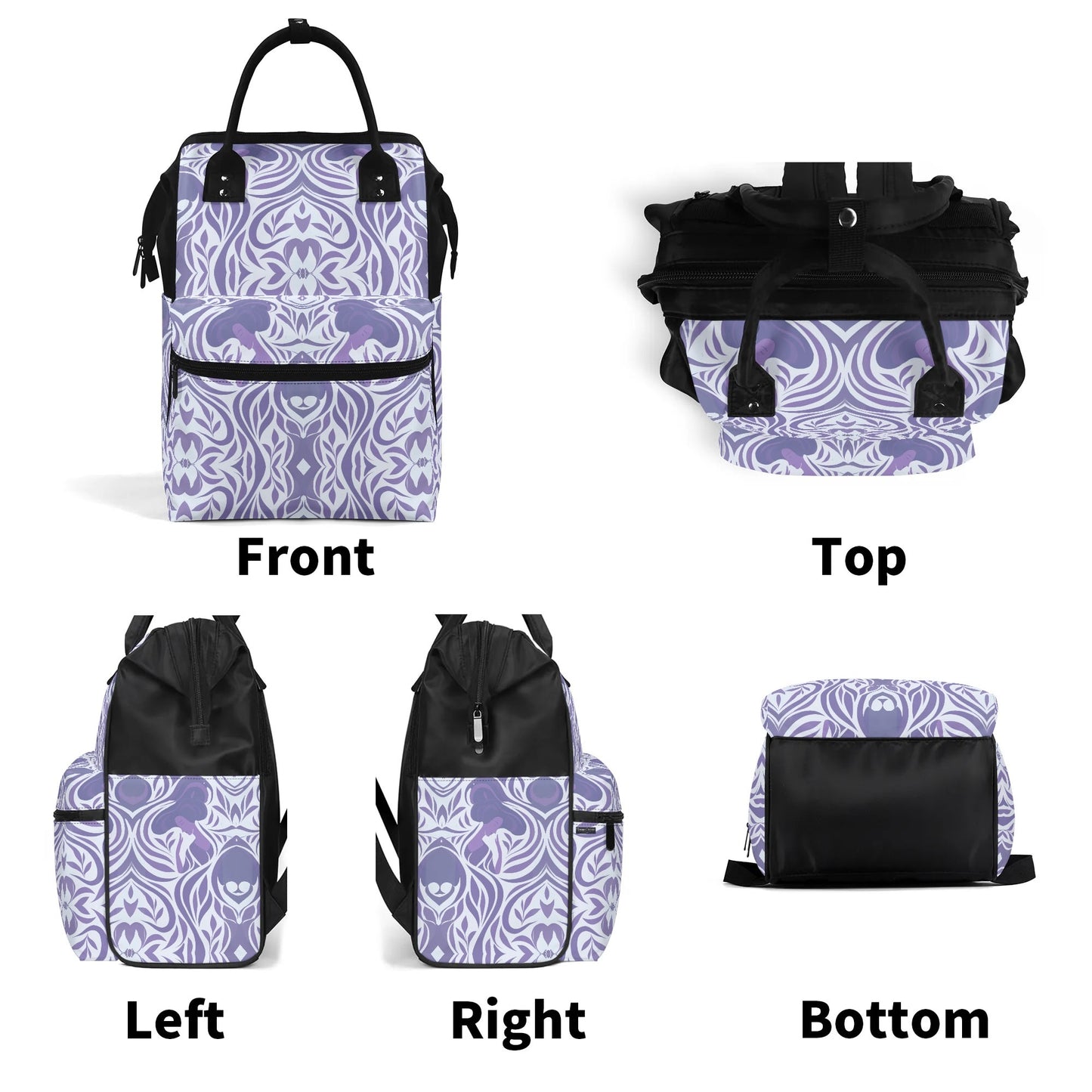 Yumeji Inspired Large Capacity Diaper Bag–Elegant Japanese Art Motif Bag Mummy Backpack Nursing Duckbilled Backpack -  | Japanese Art Backpack