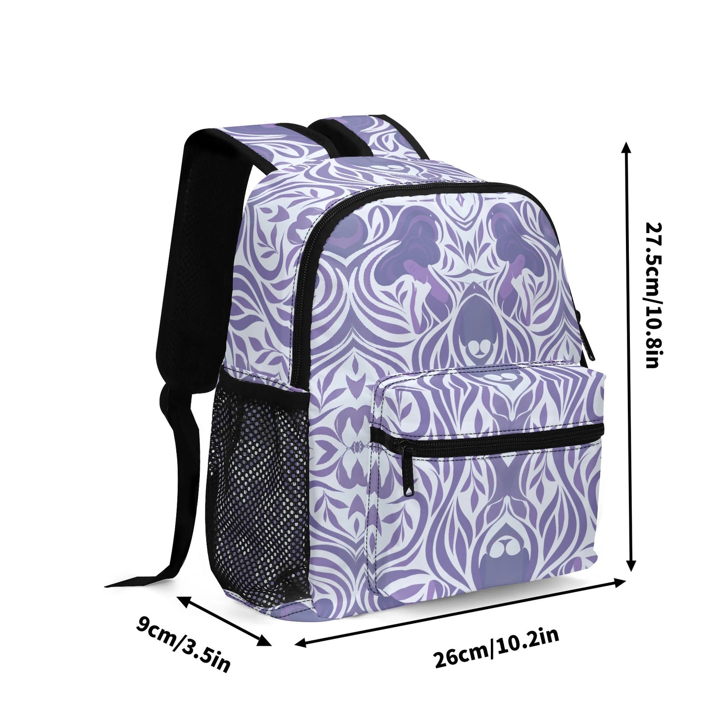 Yumeji Inspired 11 Inch Daypack – Cute All-Over-Print Backpack with Japanese Art Motif / Stylish -  | Japanese Art Backpack