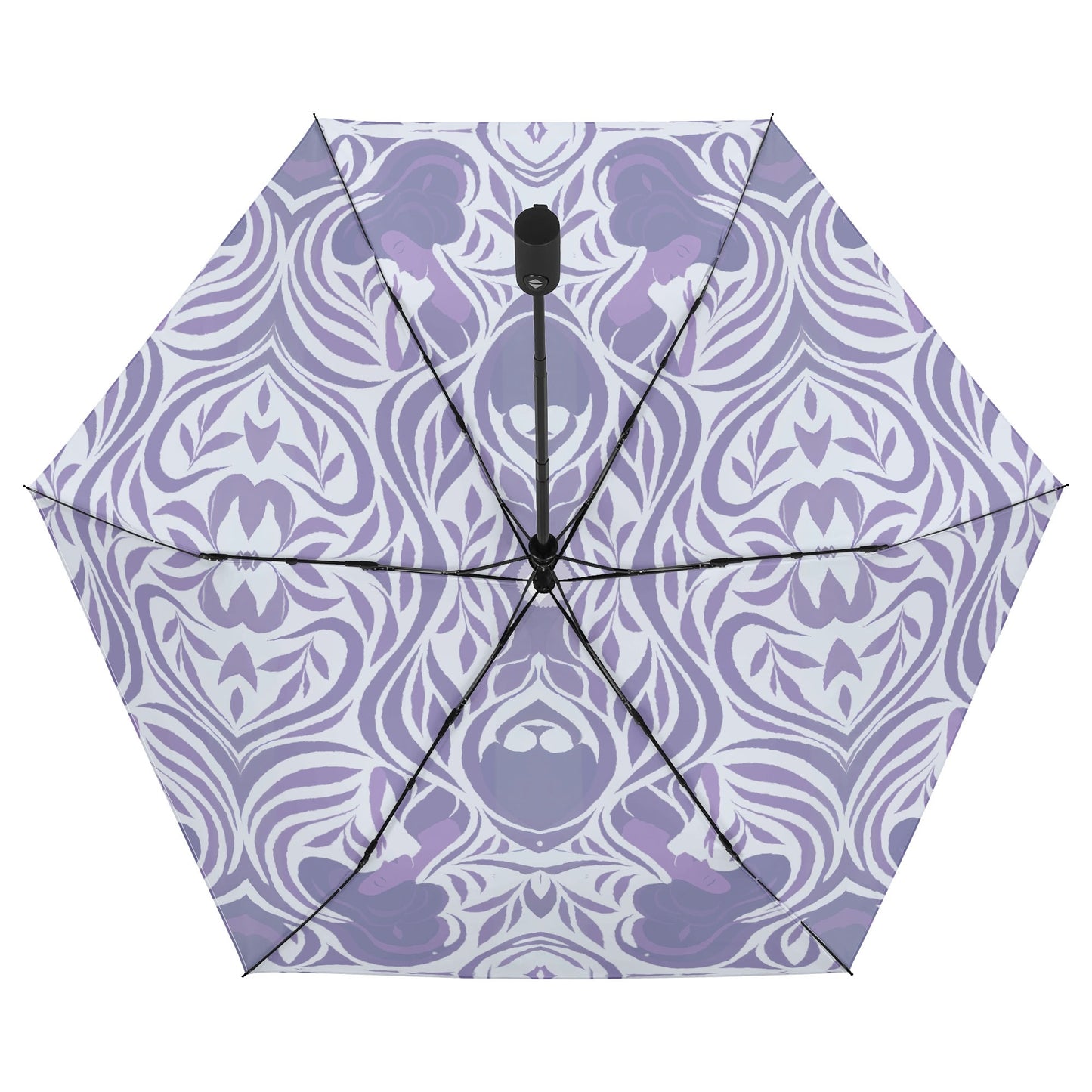 Art Nouveau Umbrella - Yumeji Inspired Japanese Woman Motif - Stylish Parasol with Elegant Floral Flow | Japanese Art Umbrella