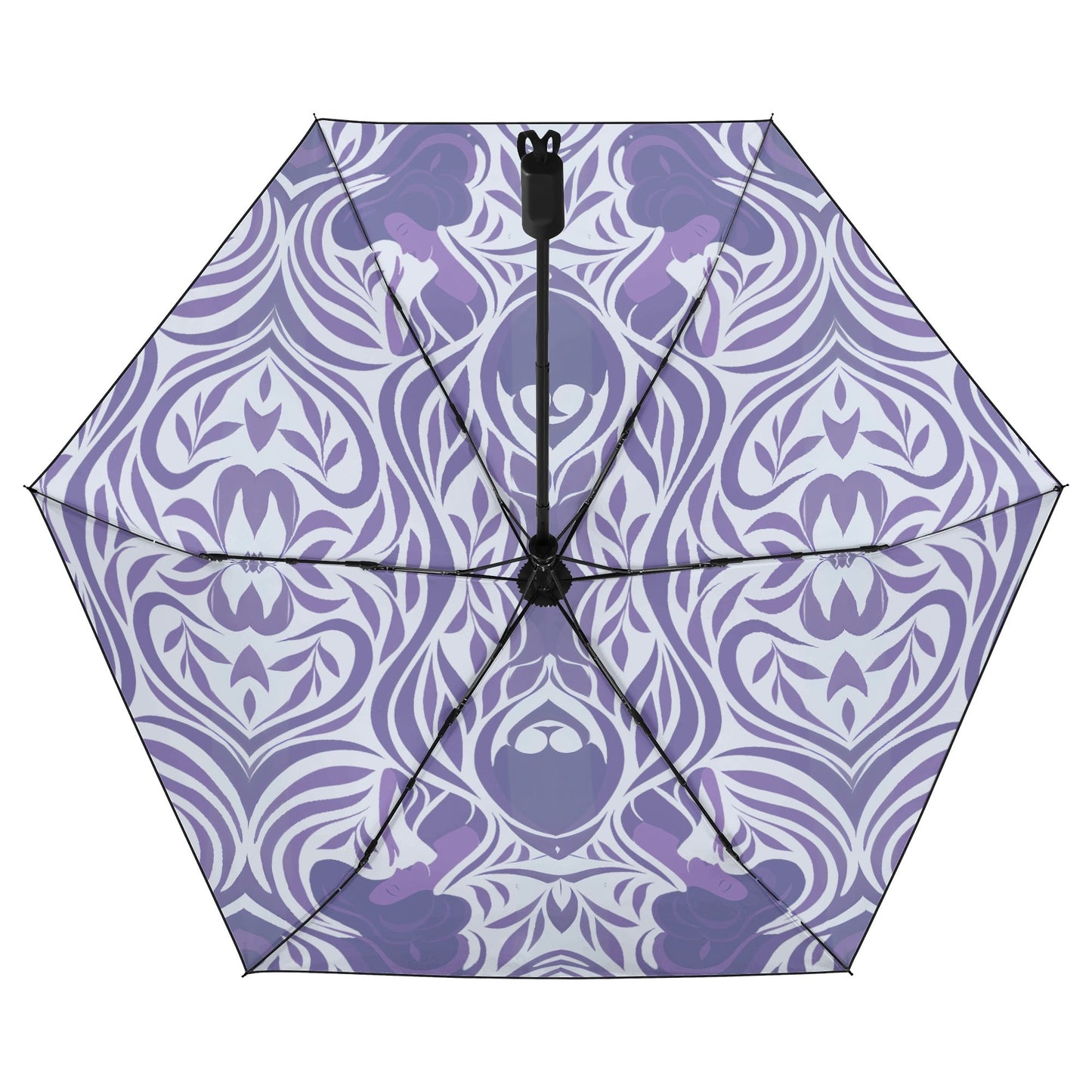 Art Nouveau Umbrella-Yumeji Inspired Japanese Woman Motif Stylish Parasol with Elegant Floral Flow–Unisex,Japanese Art Lightweight Umbrella -  | Japanese Art Umbrella