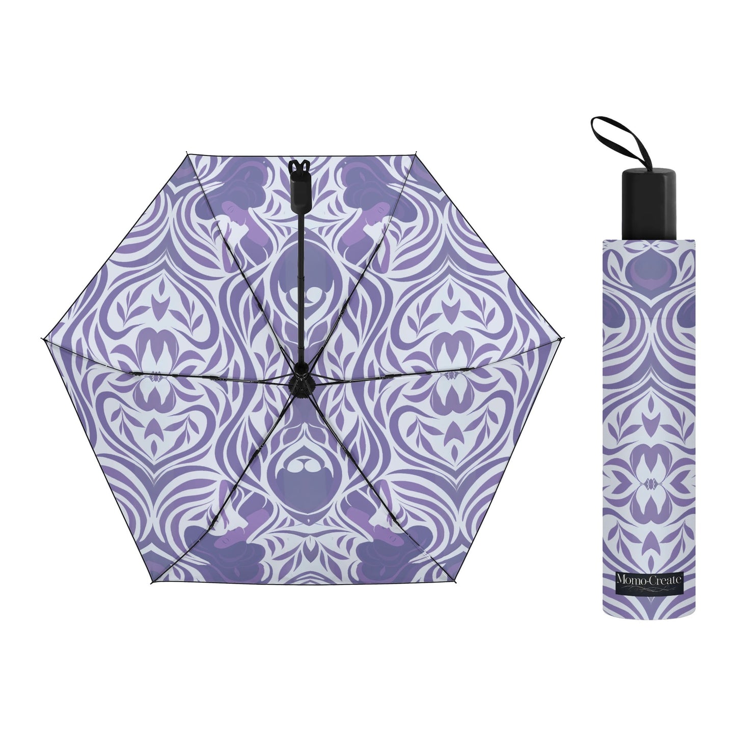 Art Nouveau Umbrella-Yumeji Inspired Japanese Woman Motif Stylish Parasol with Elegant Floral Flow–Unisex,Japanese Art Lightweight Umbrella -  | Japanese Art Umbrella