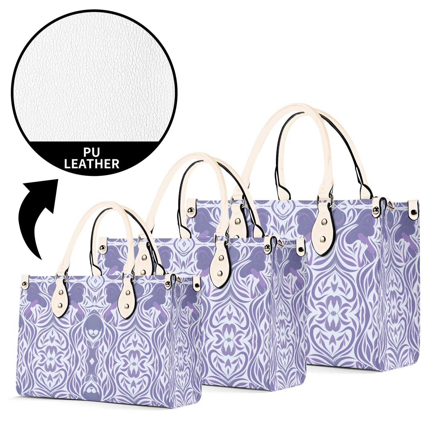 Yumeji Inspired Elegant Handbag – Japanese Art Motif Tote with Shoulder Elegant Japanese Feather Design-Luxury Women PU Leather -  | Japanese Art Bag