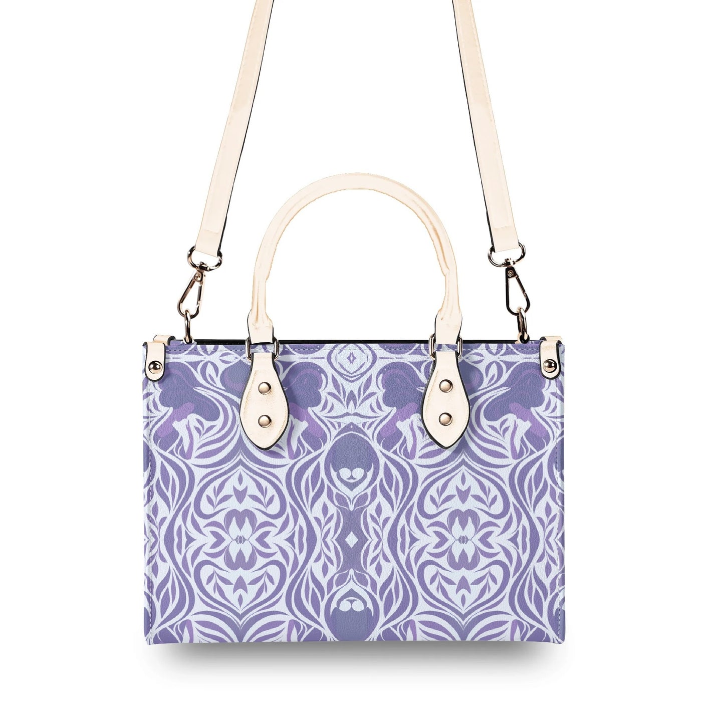 Yumeji Inspired Elegant Handbag – Japanese Art Motif Tote with Shoulder Elegant Japanese Feather Design-Luxury Women PU Leather -  | Japanese Art Bag