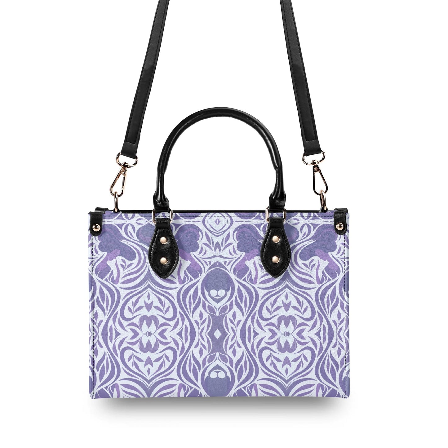 Yumeji Inspired Elegant Handbag – Japanese Art Motif Tote with Shoulder Elegant Japanese Feather Design-Luxury Women PU Leather -  | Japanese Art Bag