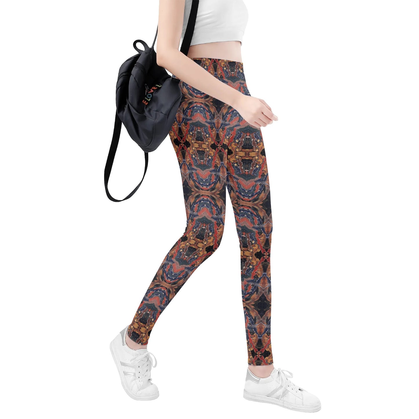 Womens Soft Yoga Leggings – Hokusai Phoenix Japanese Art - Artistic Bohemian Pattern for Fitness & Everyday Style | Japanese Art Leggings