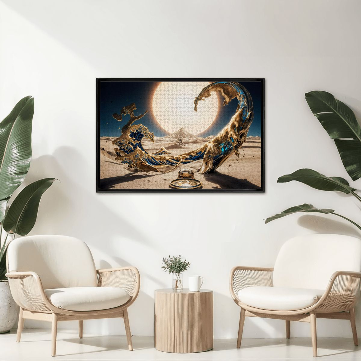 Wooden Jigsaw Puzzles 1000 pcs - Hokusai × Dali ‐ The Surreal Wave of Eternity -  | Japanese Art Jigsaw Puzzle