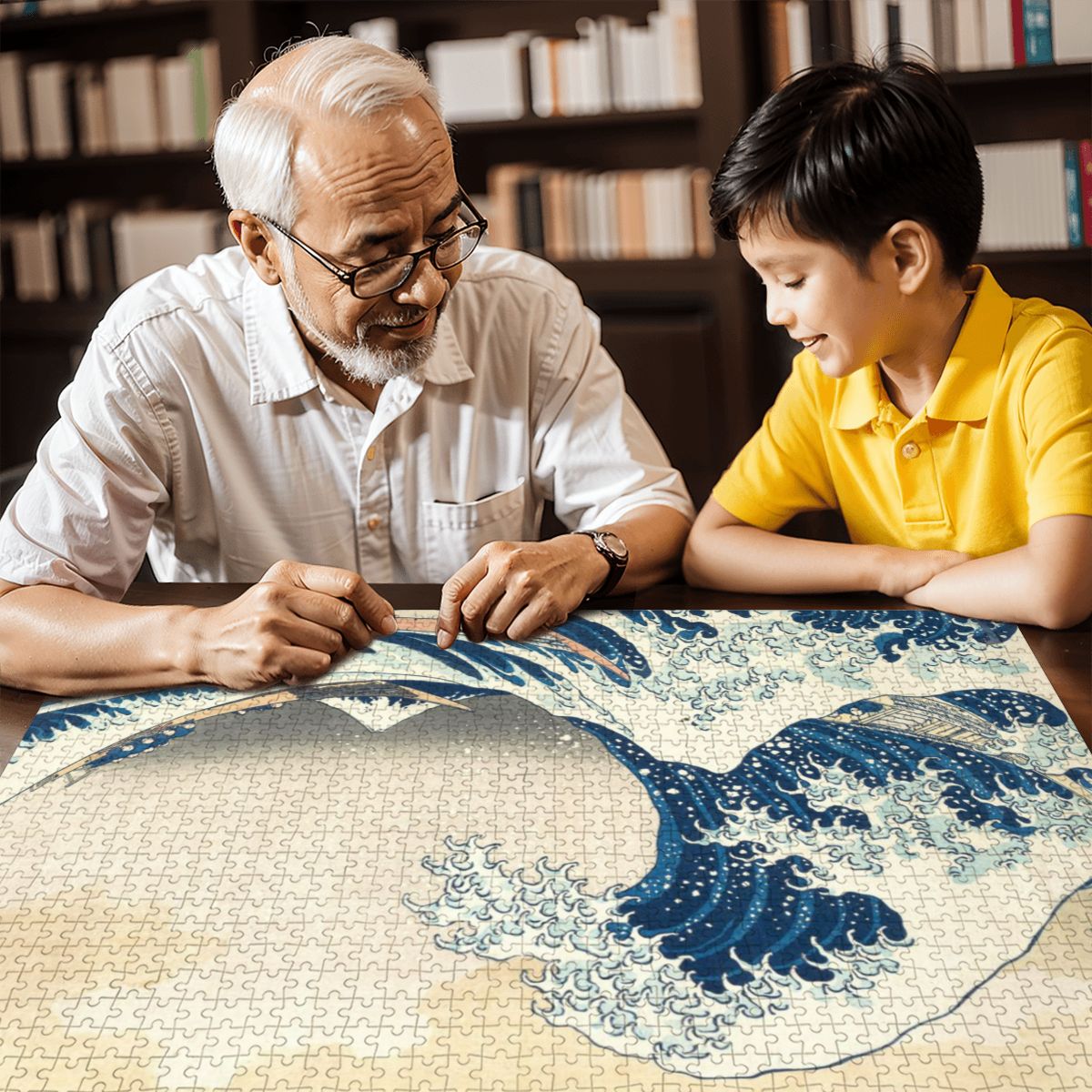 Wooden Jigsaw Puzzles 1000 pcs - Hokusai The Great Wave off Kanagawa — The Eternal Surge -  | Japanese Art Jigsaw Puzzle