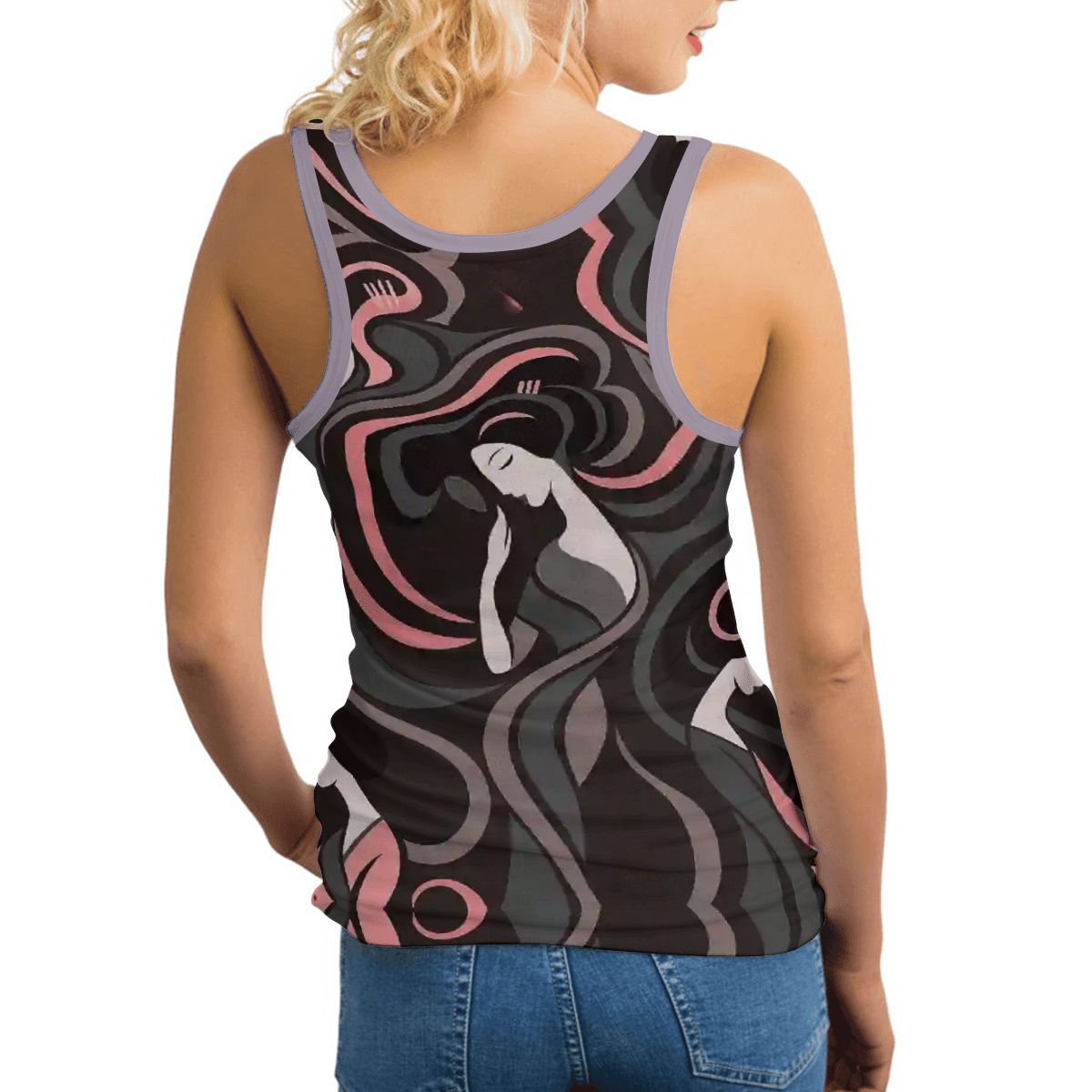 Sleeveless Workout Tops for Women - Yumeji Hirado Woman Japanese Art -  | Japanese Art Product