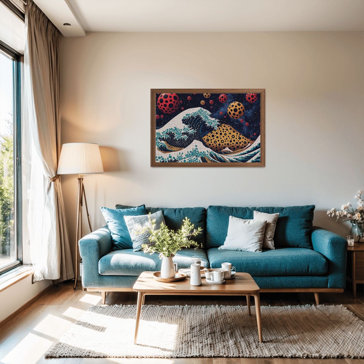 Wooden Jigsaw Puzzles 1000 pcs - Hokusai × Kusama - The Infinite Wave -  | Japanese Art Jigsaw Puzzle