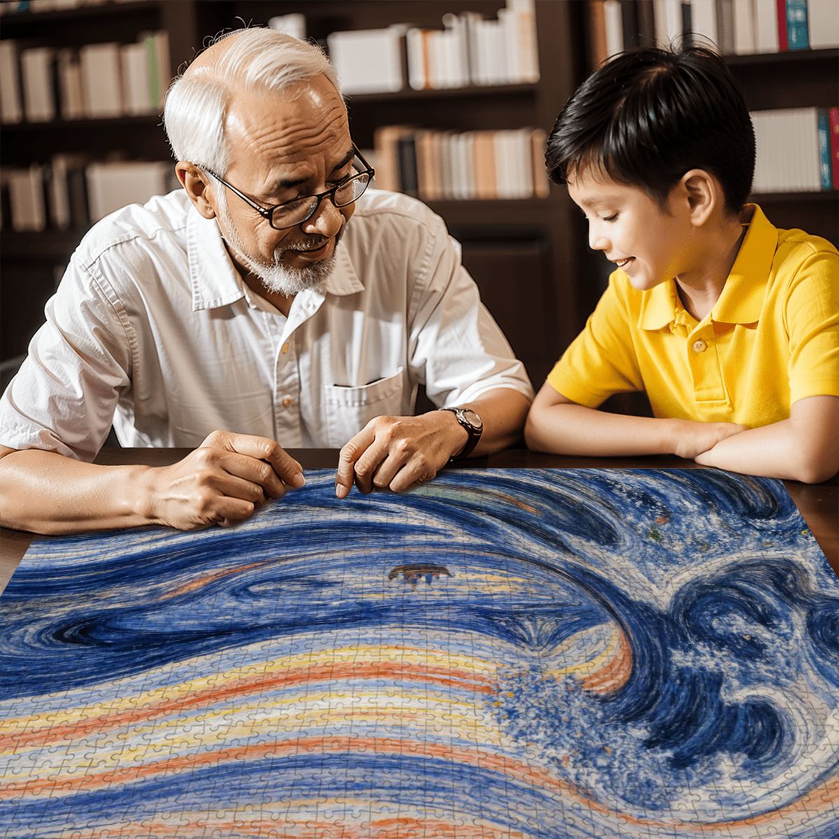 Wooden Jigsaw Puzzles 1000 pcs - Hokusai × Munch – The Silent Scream of Fuji -  | Japanese Art Jigsaw Puzzle