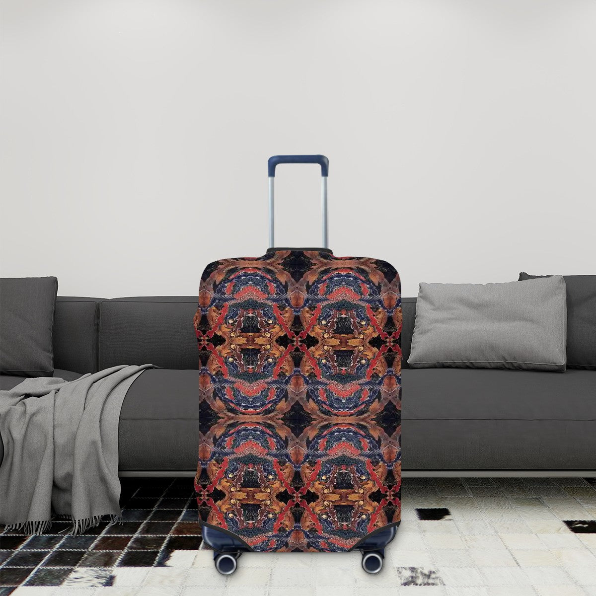 Lightweight Luggage Cover ー　Hokusai Phoenix – Japn Art Pattern