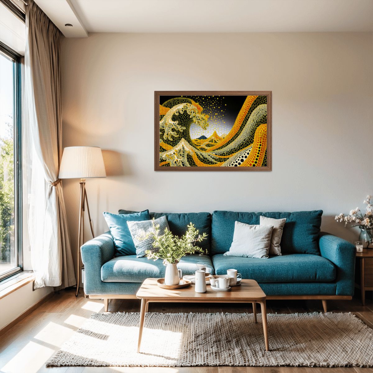 Wooden Jigsaw Puzzles 1000 pcs - Hokusai × Kusama – The Great Pumpkin Wave Artwork -  | Japanese Art Jigsaw Puzzle