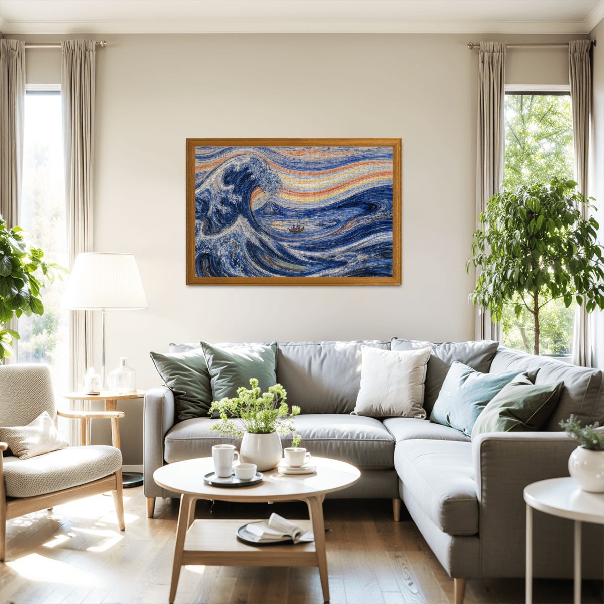 Wooden Jigsaw Puzzles 1000 pcs - Hokusai × Munch – The Silent Scream of Fuji -  | Japanese Art Jigsaw Puzzle