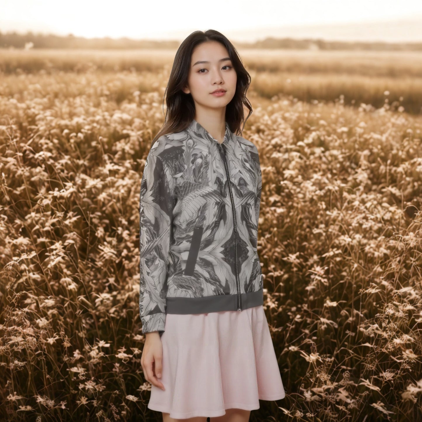 Hokusai Phoenix Unisex Bomber Jacket - Wearable Japanese Art with Modern Eleganceet | Japanese Art Jacket