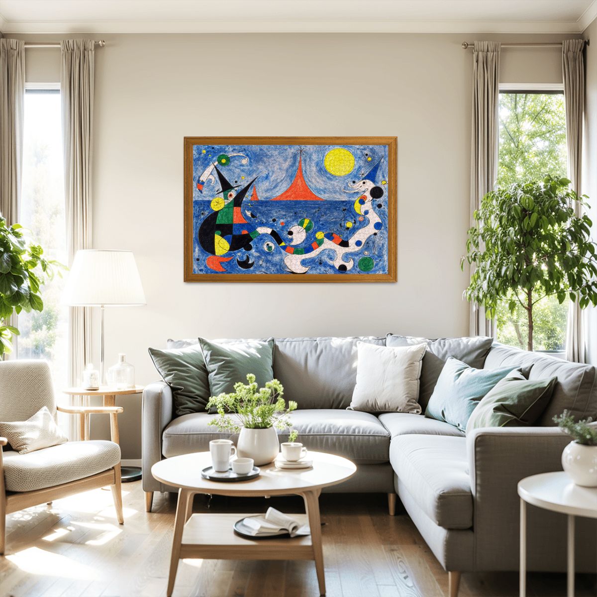 Wooden Jigsaw Puzzles 1000 pcs-Hokusai × Miró – The Dreaming Wave of Cosmos -  | Japanese Art Jigsaw Puzzle