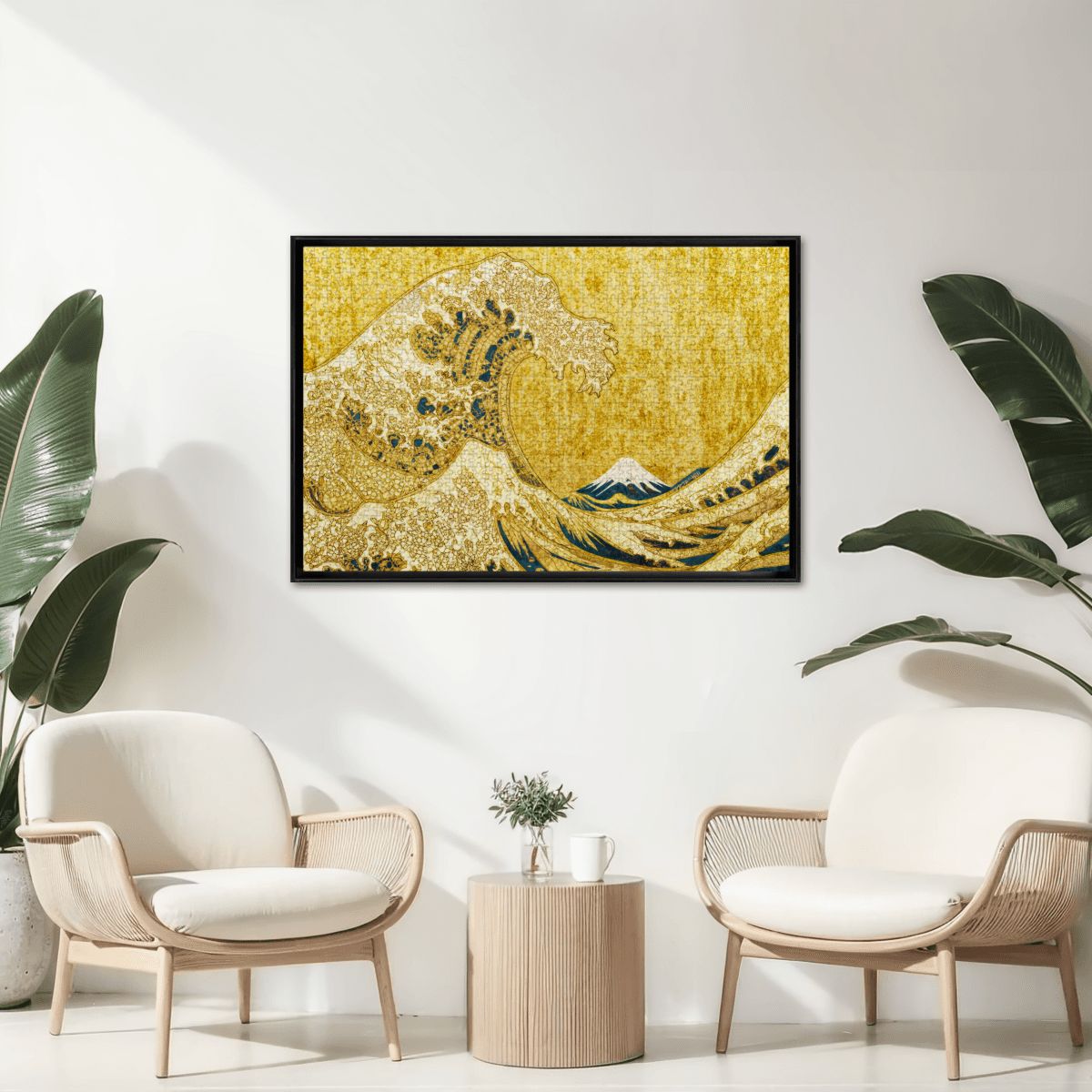 Wooden Jigsaw Puzzles 1000 pcs- Hokusai × Klimt – The Golden Wave of Eternity -  | Japanese Art Jigsaw Puzzle