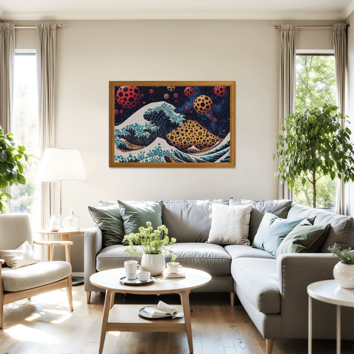 Wooden Jigsaw Puzzles 1000 pcs - Hokusai × Kusama - The Infinite Wave -  | Japanese Art Jigsaw Puzzle