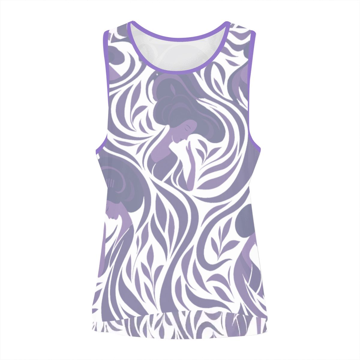 Sleeveless Workout Tops for Women - Yumeji Hirado Woman Japanese Art - | Japanese Art Product