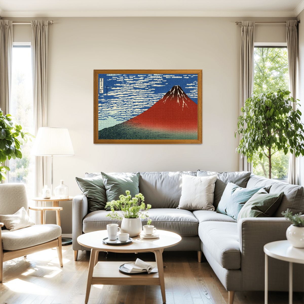 Wooden Jigsaw Puzzles 1000 pcs -Katsushika Hokusai “South Wind, Clear Sky (Red Fuji) -  | Japanese Art Jigsaw Puzzle