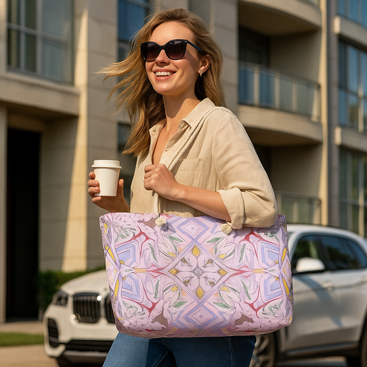 Whispers of Elegance: Yumeji-Inspired Oversized Weekender bag -  | Japanese Art Bag