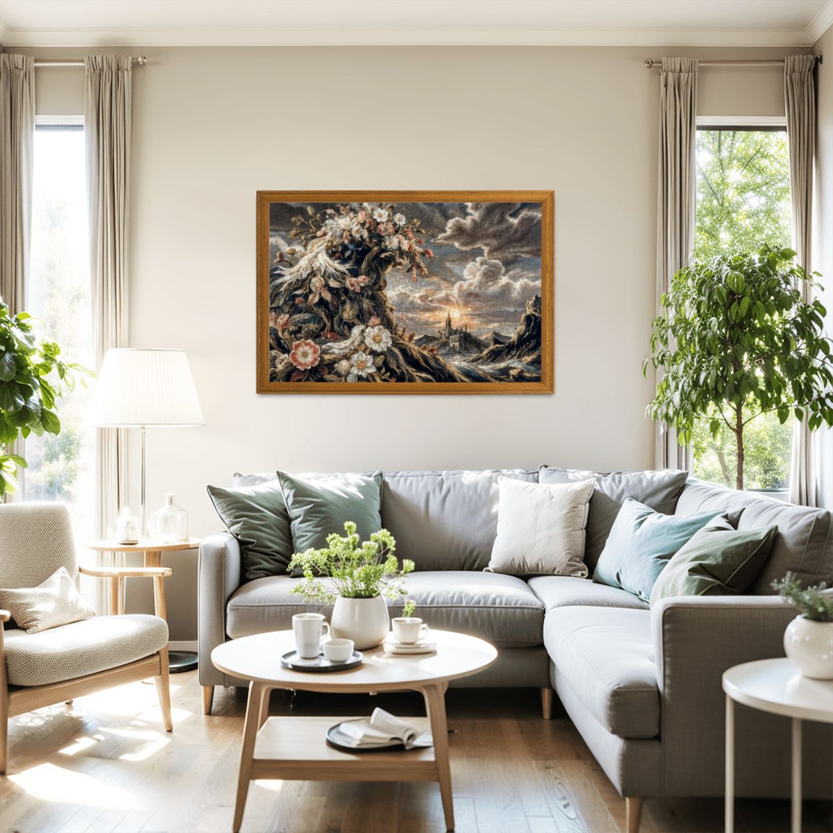 Wooden Jigsaw Puzzles 1000 pcs- Hokusai × Arcimboldo – The Floral Wave of Civilization -  | Japanese Art Jigsaw Puzzle