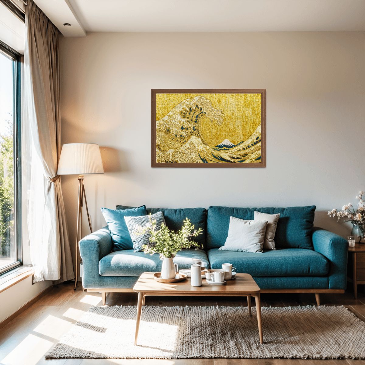 Wooden Jigsaw Puzzles 1000 pcs- Hokusai × Klimt – The Golden Wave of Eternity -  | Japanese Art Jigsaw Puzzle