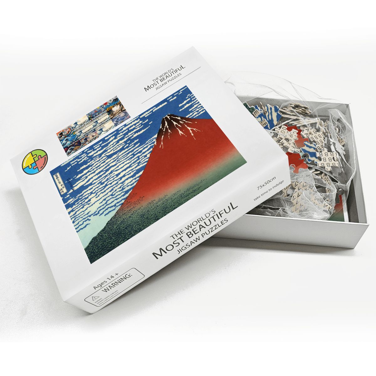 Wooden Jigsaw Puzzles 1000 pcs -Katsushika Hokusai “South Wind, Clear Sky (Red Fuji) -  | Japanese Art Jigsaw Puzzle