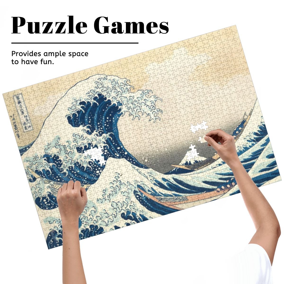 Wooden Jigsaw Puzzles 1000 pcs - Hokusai The Great Wave off Kanagawa — The Eternal Surge -  | Japanese Art Jigsaw Puzzle