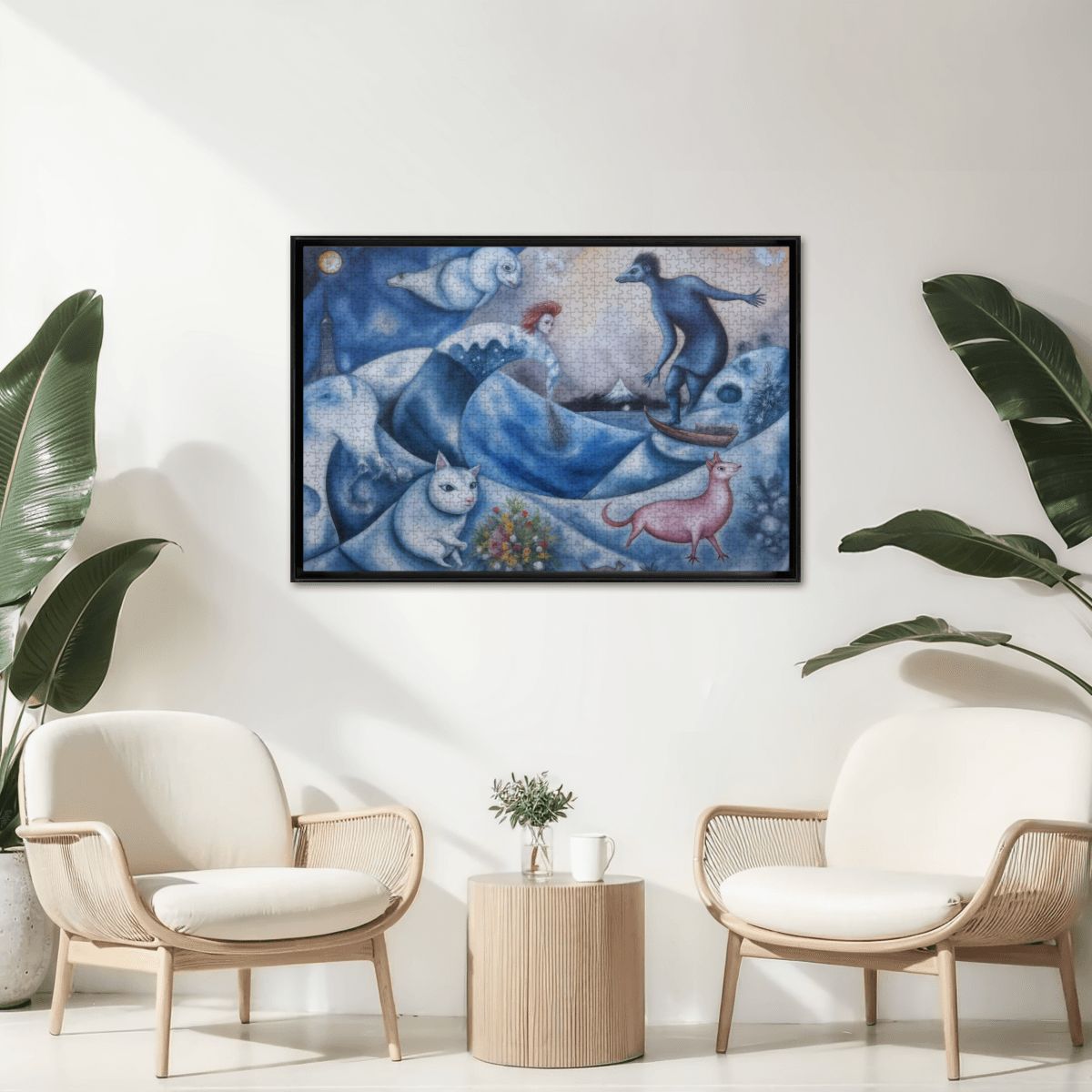 Wooden Jigsaw Puzzles 1000 pcs - Hokusai × Chagall – The Floating Wave of Memory -  | Japanese Art Jigsaw Puzzle