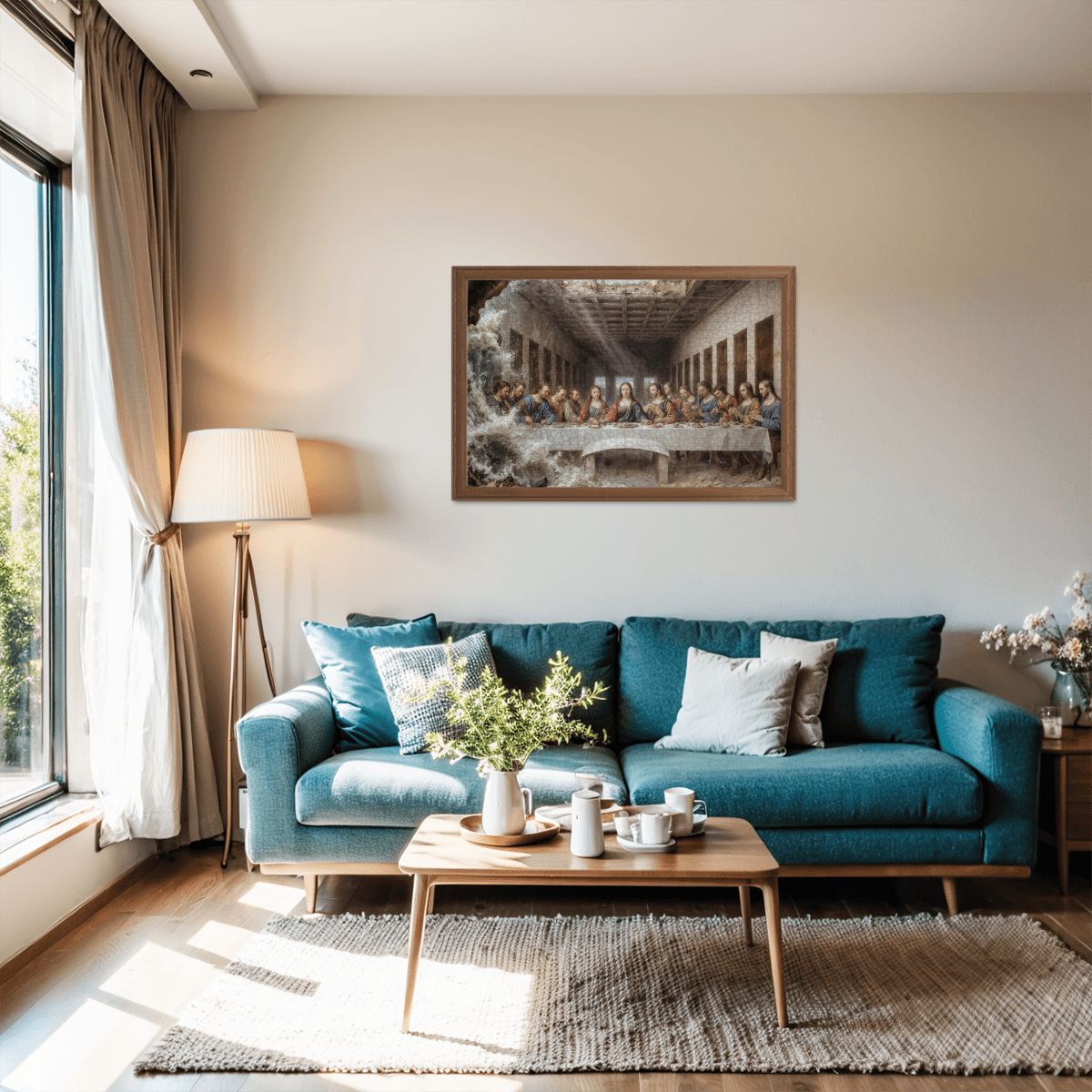 Wooden Jigsaw Puzzles 1000 pcs - Hokusai × Da Vinci – The Last Wave with Mona Lisa Print -  | Japanese Art Jigsaw Puzzle